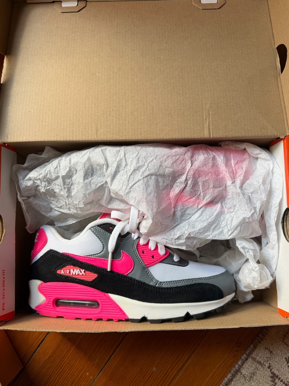 Nike Air Max Women's White, Gray & Hot Pink Sneakers